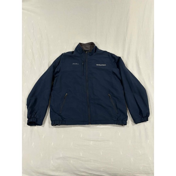 Eddie Bauer Other - Eddie Bauer Mens XL Full Zip Jacket Navy Blue Kimley Horn Embroidered Lined